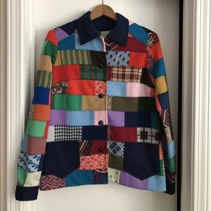 Vintage Custom Handmade Multi Patchwork Quilted Jacket